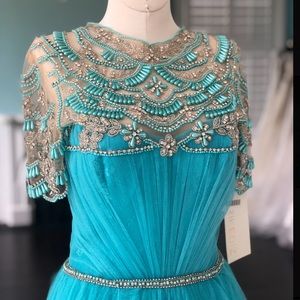 Tarik Ediz!   Pearls and rhinestones!!  Gown Dress